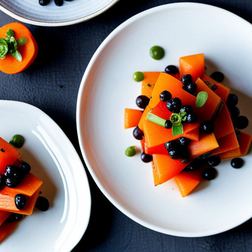 Delicious Papayas and currants dish 92258